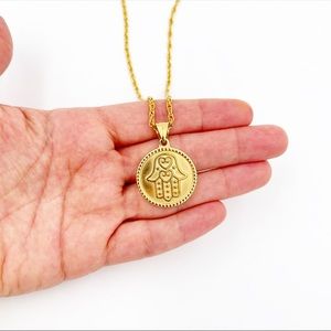Hamsa stainless steel necklace